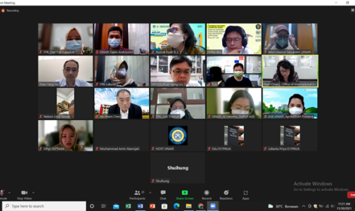 Online Meeting: Kelanjutan program Double degree dengan NPUST Taiwan